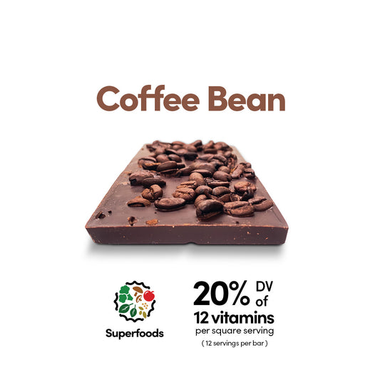 Super Chocolate - Coffee Bean (12 servings/chocolate per bar)
