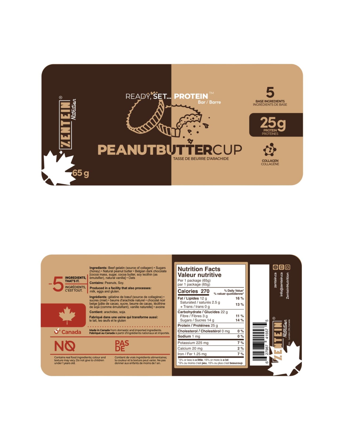 Peanut Butter Cup Protein Bars (Box of 12)