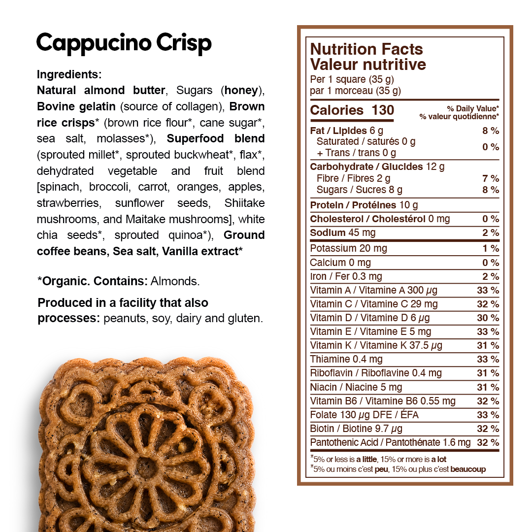 Cappuccino Crisp Elite Squares (Box of 12)