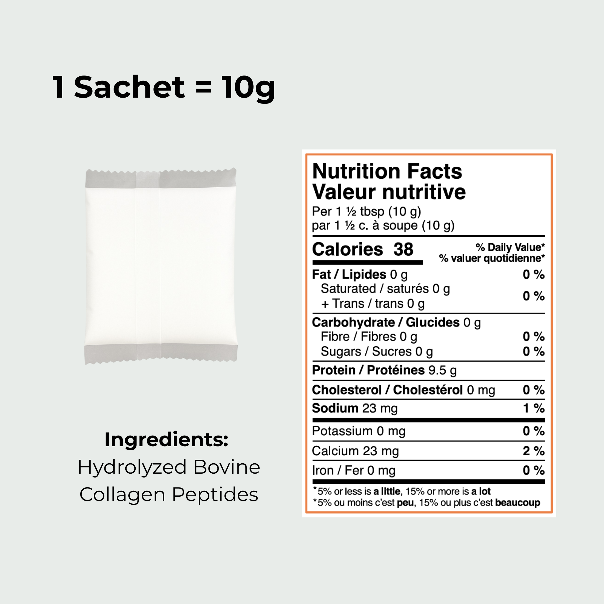 Single-Serve Sachet - 10 g Bovine Collagen Peptide Sample