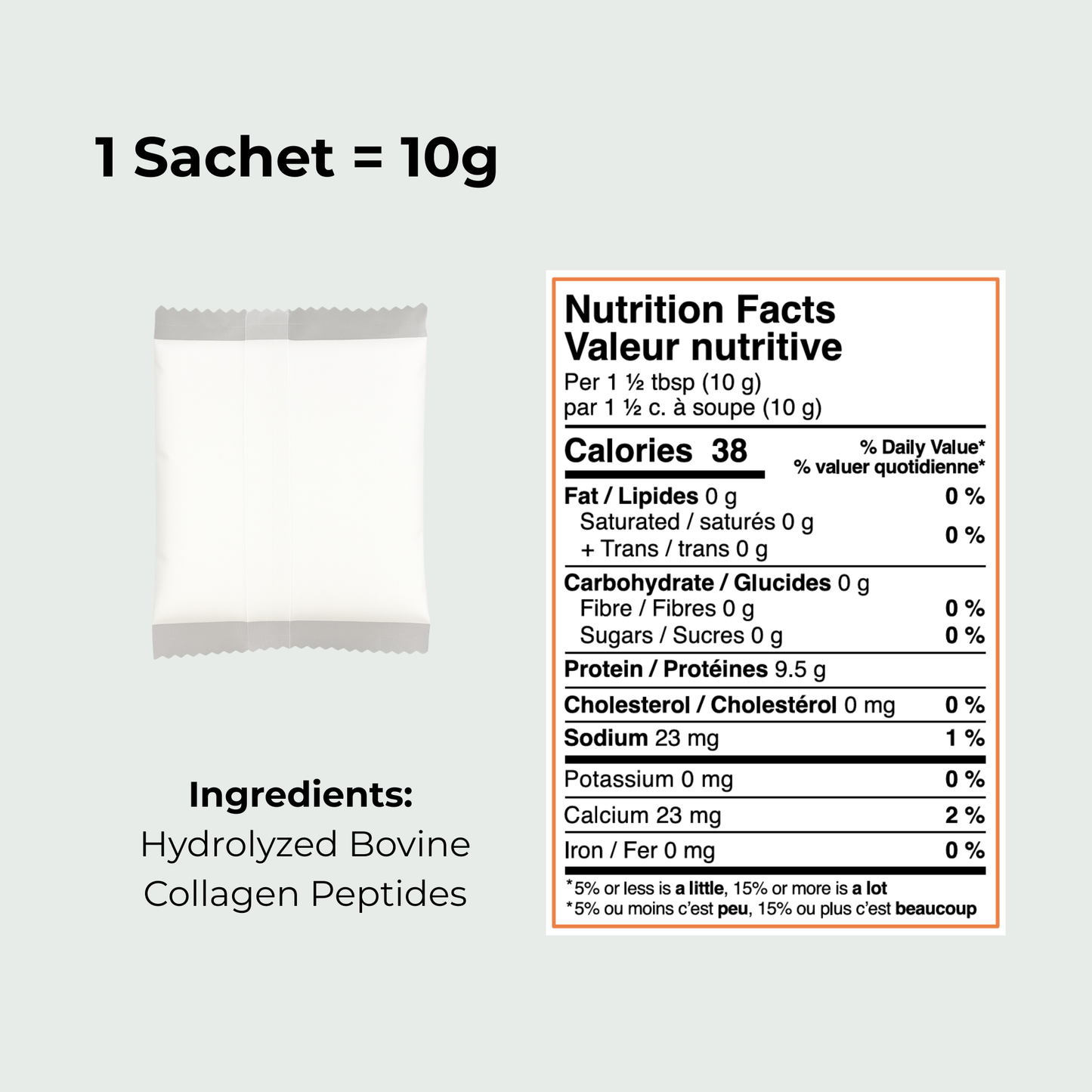 Single-Serve Sachet - 10 g Bovine Collagen Peptide Sample