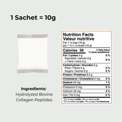 Single-Serve Sachet - 10 g Bovine Collagen Peptide Sample
