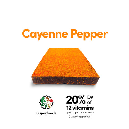 Super Chocolate - Spicy Cayenne (12 servings/chocolate per bar)