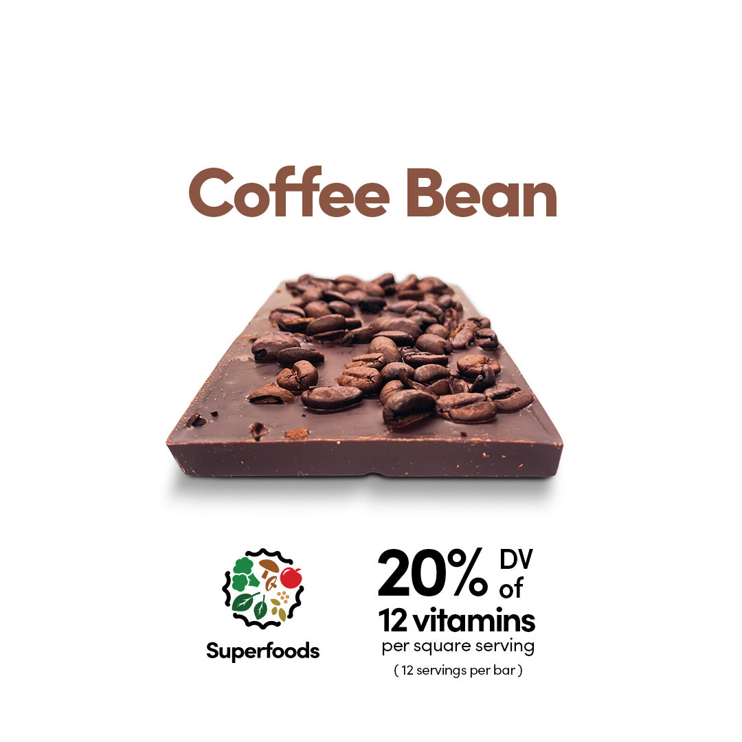 Super Chocolate - Coffee Bean (12 servings/chocolate per bar)