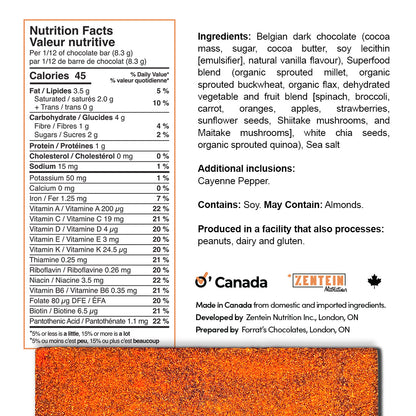 Super Chocolate - Spicy Cayenne (12 servings/chocolate per bar)