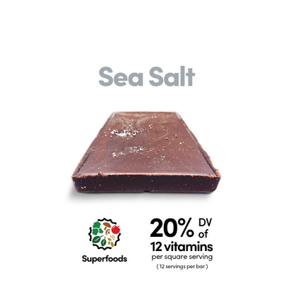 Super Chocolate - Sea Salt  (12 servings/chocolate bar)