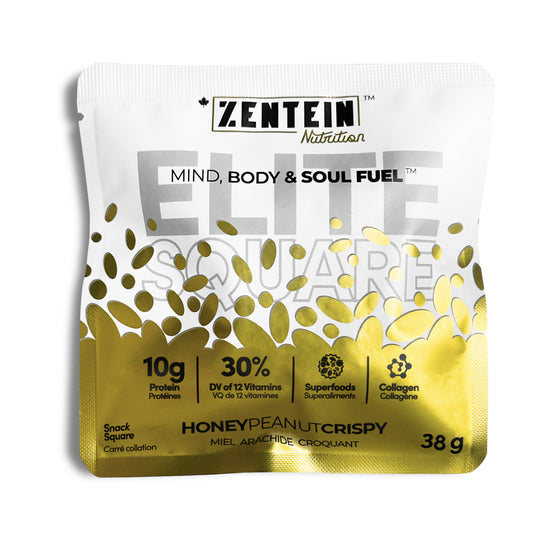 Honey Peanut Crispy Elite Square (Box of 12 Nutrition Squares)