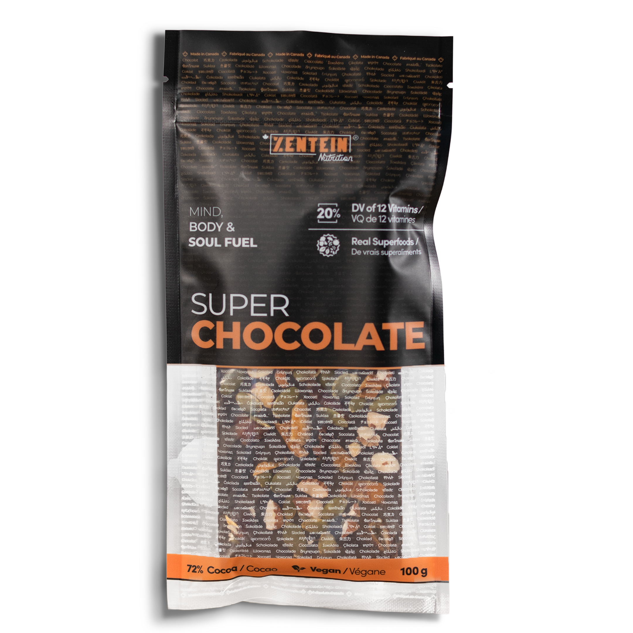 Super Chocolate - Almonds, Mango, Dates, and Pumpkin Seed (12 servings/chocolate bar)