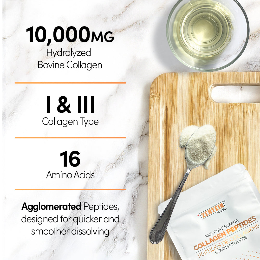 Pure Bovine Collagen Peptide Protein Powder (30 servings/pouch)