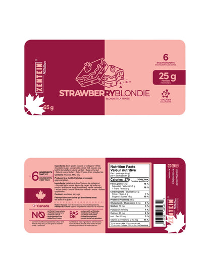 Strawberry Blondie Protein Bars (Box of 12)