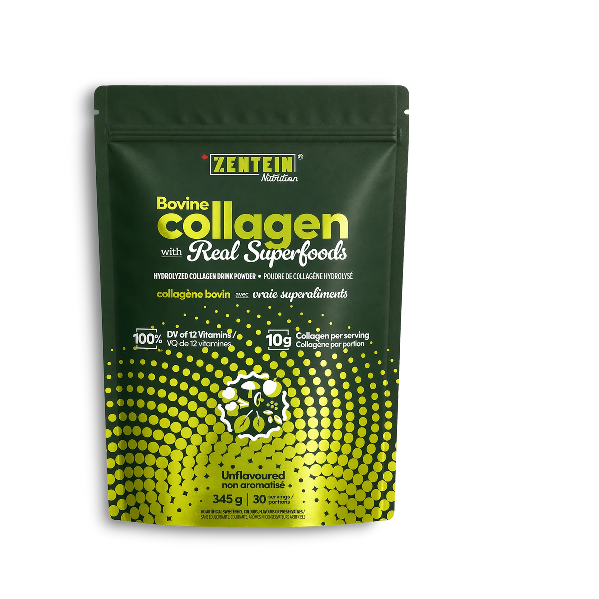 Bovine Collagen with Real Superfoods - Hydrolyzed Collagen Drink Powder